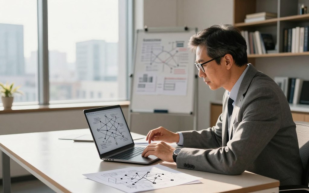 An architect tests a network problem before changing system settings An architect tests a network problem before changing system settings